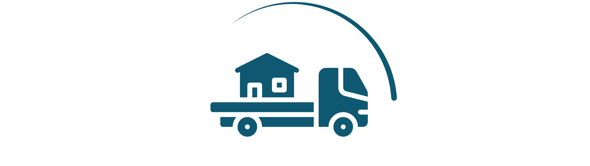 Icona di un camion con una casa sul retro